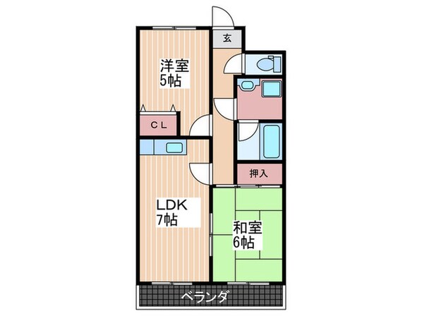 コンフォートNビルの物件間取画像